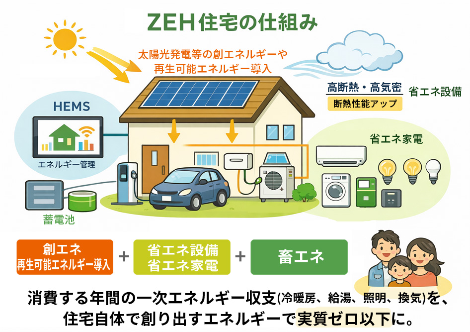 ZEH住宅の仕組み